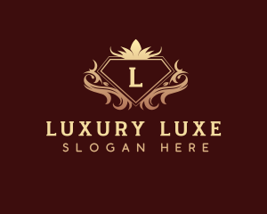 Luxury Diamond Decorative Crest logo design