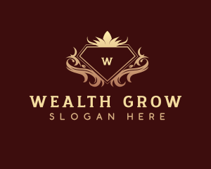 Luxury Diamond Decorative Crest logo design