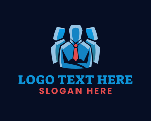 Human Resource - Businessman Corporate Employee logo design
