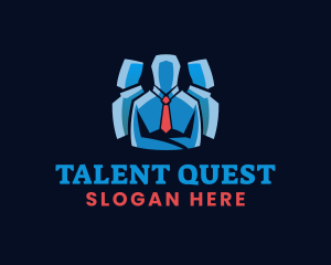 Hiring - Businessman Corporate Employee logo design