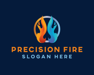 Fire Ice Cooling logo design