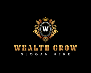 Elegant Crown Shield logo design