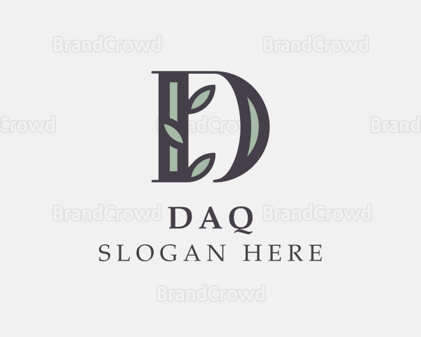 Leaf Beauty Letter D Logo