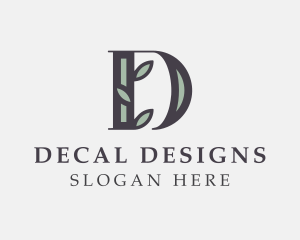 Leaf Beauty Letter D logo design