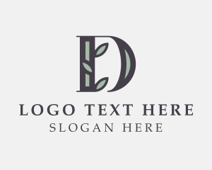 Dermatology - Leaf Beauty Letter D logo design