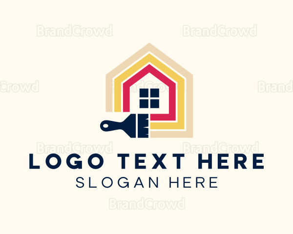 Multicolor Home Painting Logo