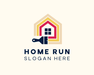 Multicolor Home Painting  logo design