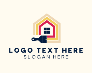 Home Improvement - Multicolor Home Painting logo design