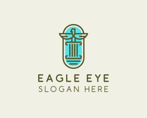 Eagle Pillar Column logo design