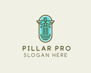 Eagle Pillar Column logo design