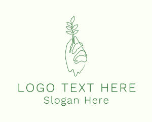 Eco Plant Hand Logo