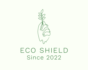 Eco Plant Hand logo design