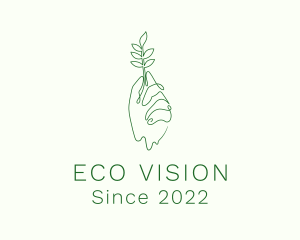 Eco Plant Hand logo design