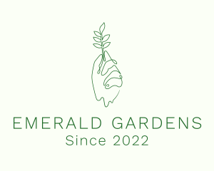 Eco Plant Hand logo design