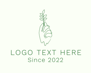 Eco Friendly - Eco Plant Hand logo design