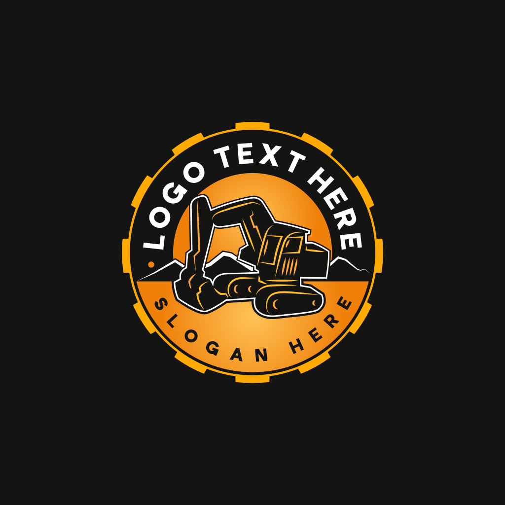 Excavator Backhoe Construction Logo | BrandCrowd Logo Maker