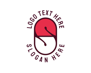 Drugstore - Medical Capsule Letter S logo design