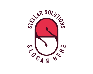 Medical Capsule Letter S logo design