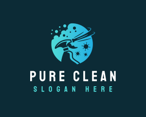 Disinfecting - Cleaning Disinfectant Spray logo design