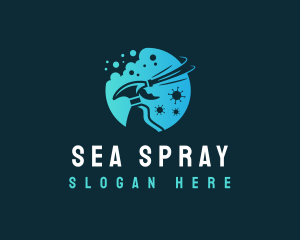 Cleaning Disinfectant Spray logo design