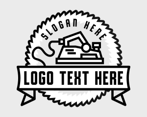 Power Tools - Outlined Saw Hand Planer logo design