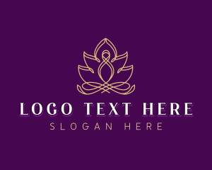 Enlightenment - Lotus Meditation Wellness logo design