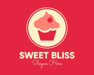 Sweet Cherry Cupcake logo design