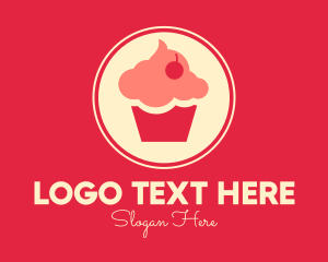 Sweet Cherry Cupcake Logo