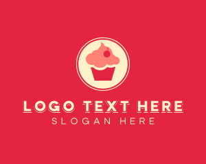 Sweet Cherry Cupcake Logo