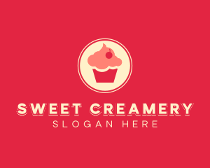 Sweet Cherry Cupcake logo design