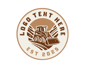 Heavy Machinery - Bulldozer Loader Machinery logo design