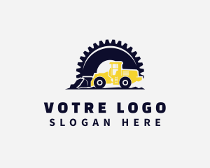 Wheel Loader Construction Machine logo design