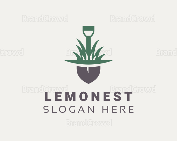 Grass Planting Shovel Logo