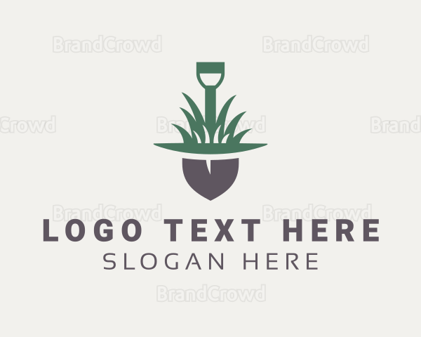 Grass Planting Shovel Logo