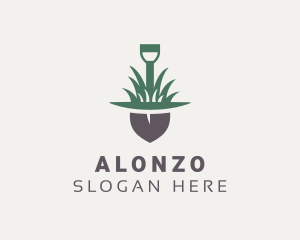 Grass Planting Shovel  logo design