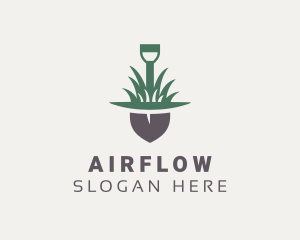 Grass Planting Shovel  logo design