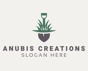 Grass Planting Shovel  logo design