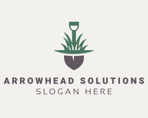 Grass Planting Shovel  logo design