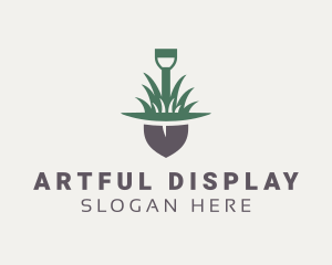 Grass Planting Shovel  logo design