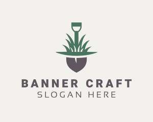 Grass Planting Shovel  logo design