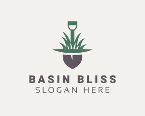 Grass Planting Shovel  logo design