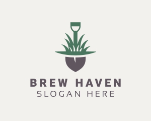 Grass Planting Shovel  logo design