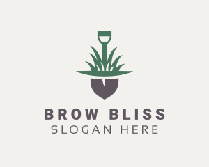 Grass Planting Shovel  logo design