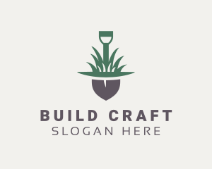 Grass Planting Shovel  logo design