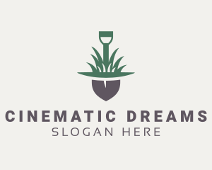 Grass Planting Shovel  logo design