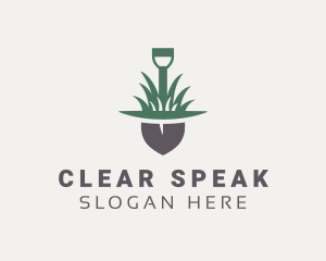 Grass Planting Shovel  logo design