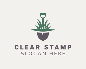 Grass Planting Shovel  logo design