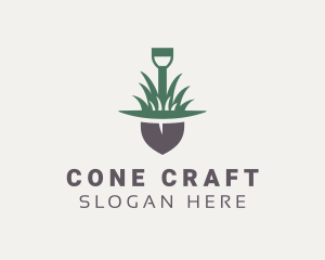 Grass Planting Shovel  logo design