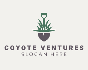 Grass Planting Shovel  logo design