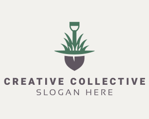 Grass Planting Shovel  logo design